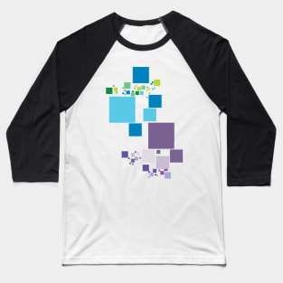 Multicolor Tiles in Motion Baseball T-Shirt